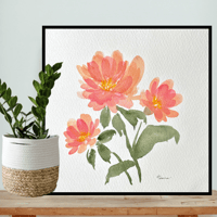Image 2 of Coral Charm Peony- original artwork 