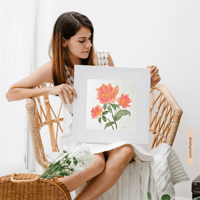 Image 5 of Coral Charm Peony- original artwork 