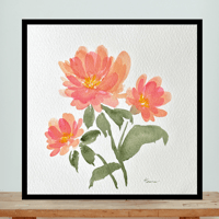 Image 7 of Coral Charm Peony- original artwork 