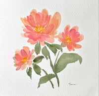 Image 8 of Coral Charm Peony- original artwork 