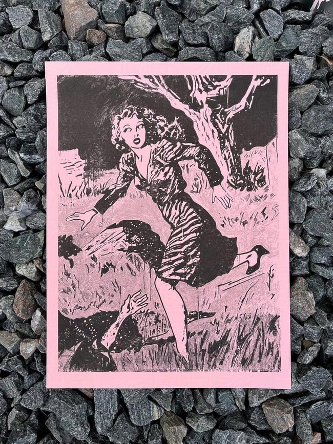 The Hexed Cervix Risograph Print 