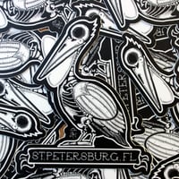 St.Pete skelly pelican 4” matte vinyl sticker