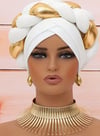 Turban Head scarf White 