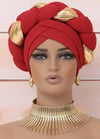 Red turban Head Scarf