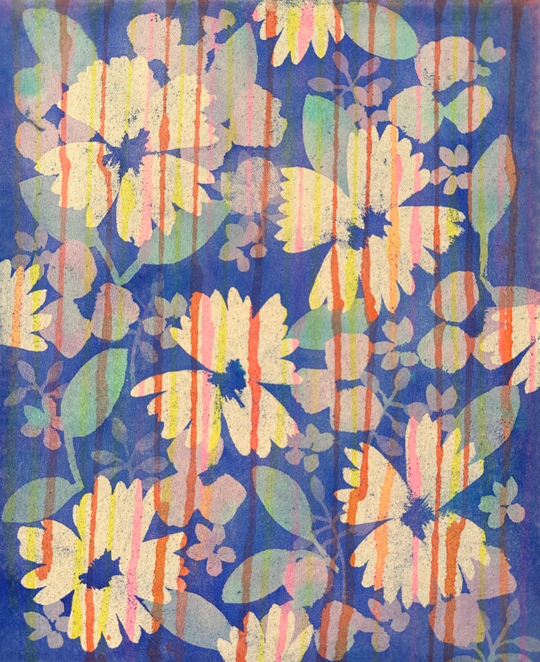 Silk Modal Bandana in Vibrant Tranquility Image 3
