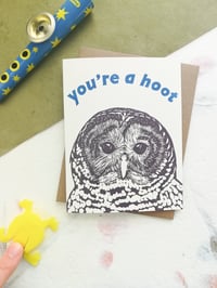 Image 1 of You're A Hoot Linocut Card