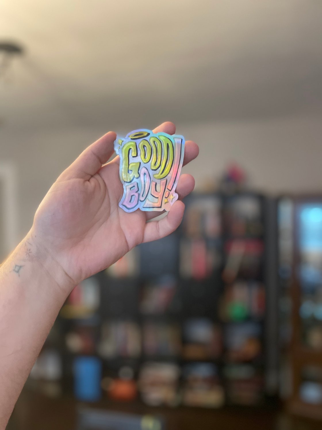 Image of Good Boy Holographic Vinyl Sticker