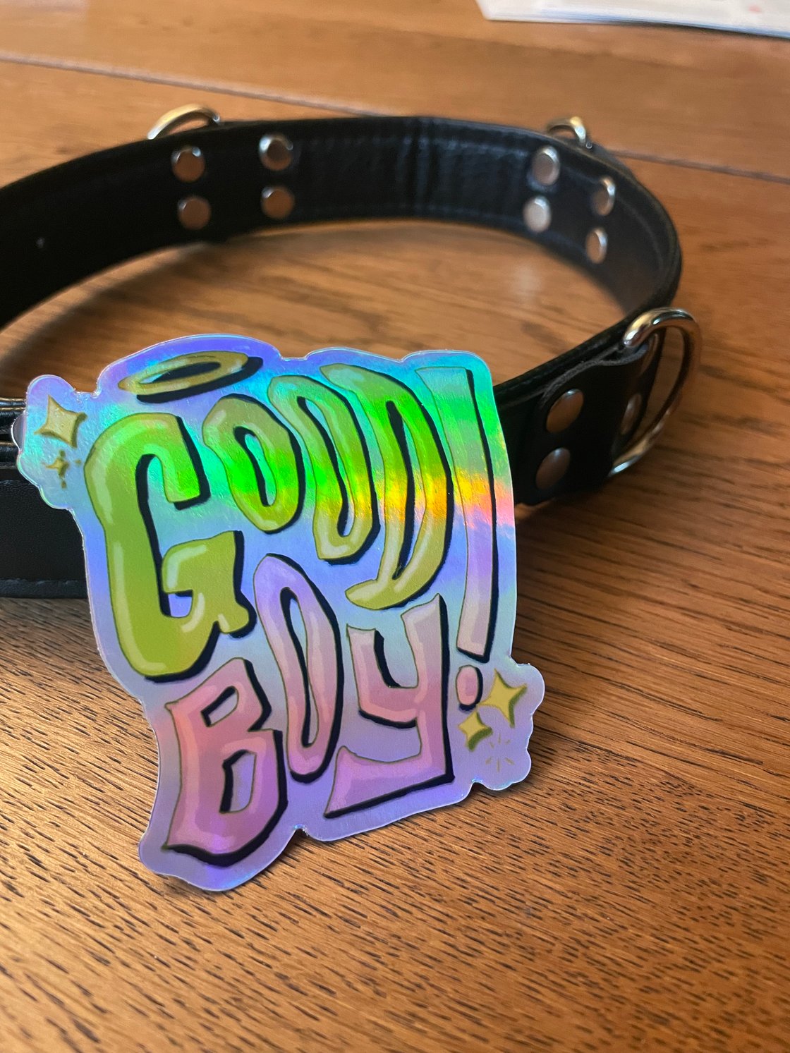Image of Good Boy Holographic Vinyl Sticker