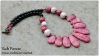 Rhodonite Gemstone Beauty Necklace.