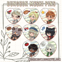 Dungeon Meshi Favorite Food Heart Pins