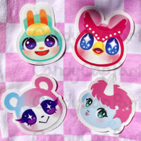 Kawaii Clear Sticker Collection AC and Unico