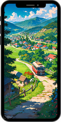 "Journey Through a Serene Mountain."