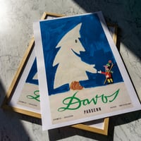 Image 1 of Davos Parsenn | Herbert Leupin - 1958 | Travel Poster | Vintage Poster