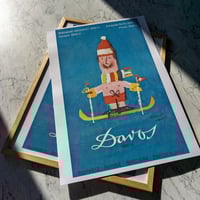 Image 1 of Davos | Herbert Leupin - 1960 | Travel Poster | Vintage Poster