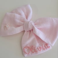 Image 1 of Misty Rose // Personalised Bow