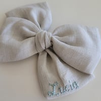 Image 1 of Tan // Perosnalised Bow