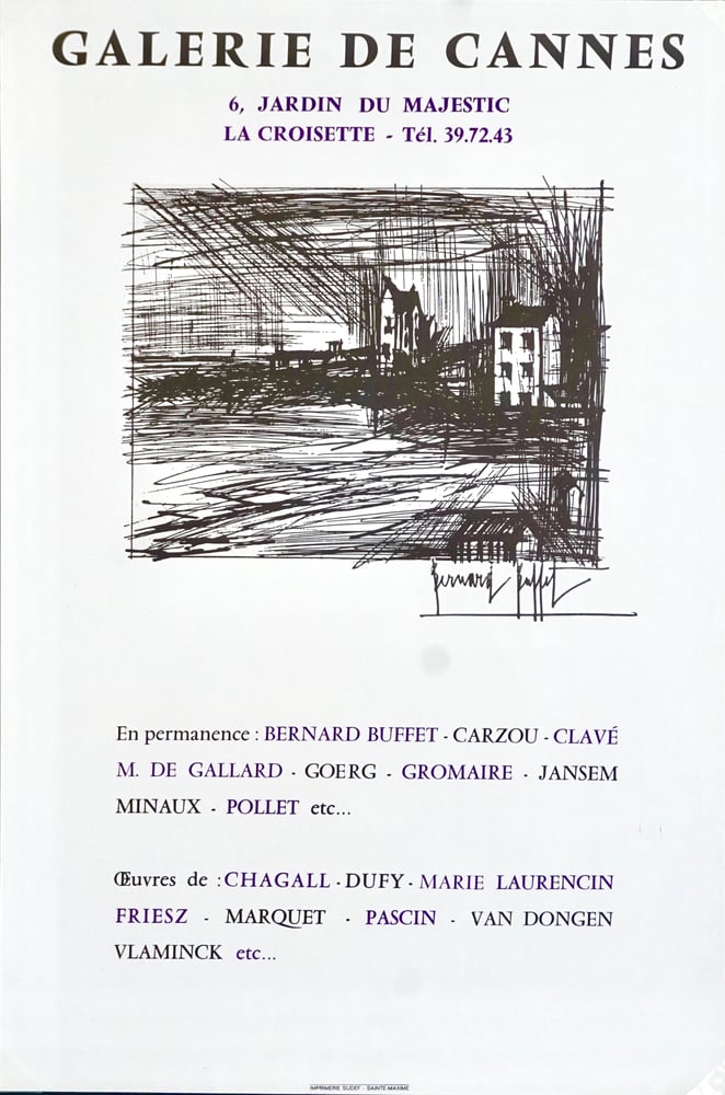 Image of poster / buffet / gallerie de cannes