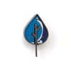 Lapel Leaf Pins - blues & yellows