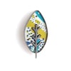 Lapel Leaf Pins - blues & yellows