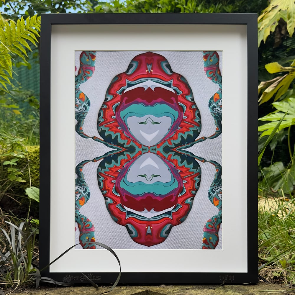 Image of Limited Run Design By Strats A3 Art Print with laser engraved frame #014