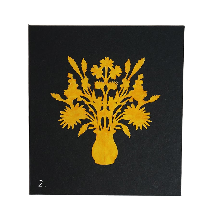 Image of Miniature Floral Silhouette Papercuts Collection