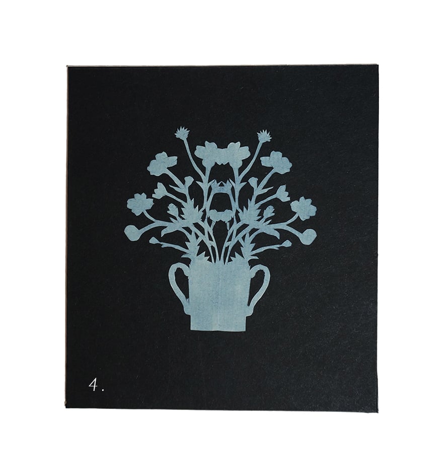 Image of Miniature Floral Silhouette Papercuts Collection