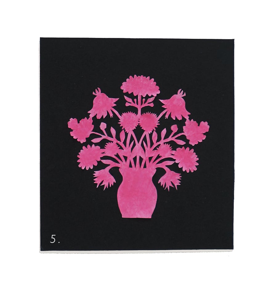 Image of Miniature Floral Silhouette Papercuts Collection