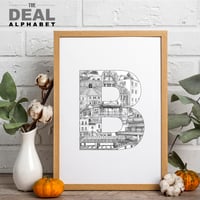 Image 2 of The Deal Town Alphabet Art Print: Choose your letter! 