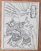 Image of original vintage tux farrar baltimore md tattooer tattoo business card 3.5x4.5"