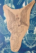 Image of original antique 1930s jack haynes dutch van dee astrea angel star goddess tattoo flash 7x12
