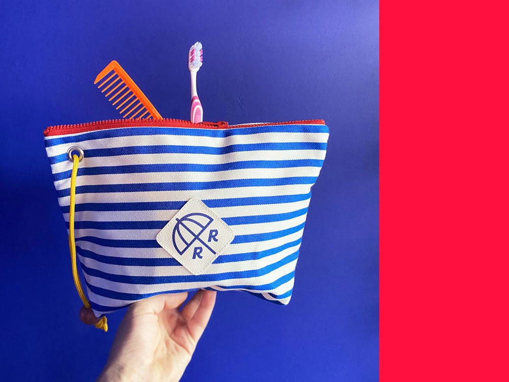 Image of TASCHE Villamarina Stripes Blue / White