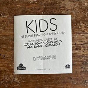 Image of KIDS Soundtrack Promotional Sticker