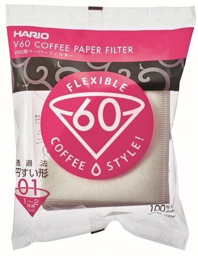 Image of Filtres Hario V60 blancs - Tailles 01, 02 ou 03