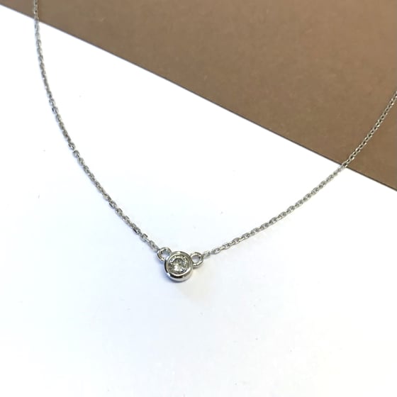 Image of Diamond bezel set pendant