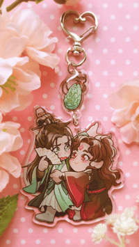 Image 1 of "Black Lotus and his Shizun" Keychain