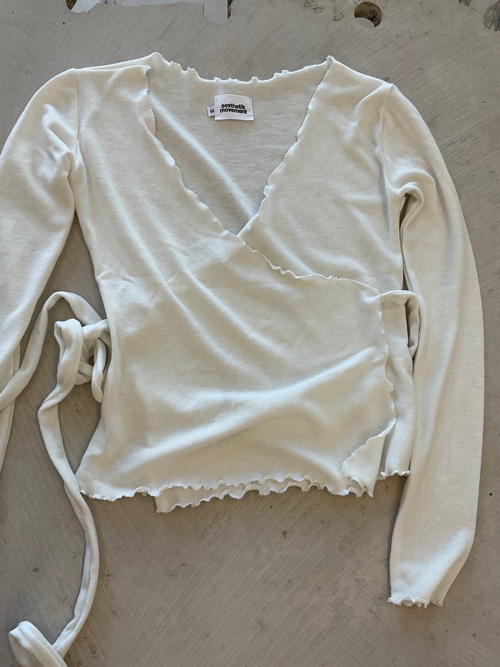 Wrap  Long sleeve top off white 