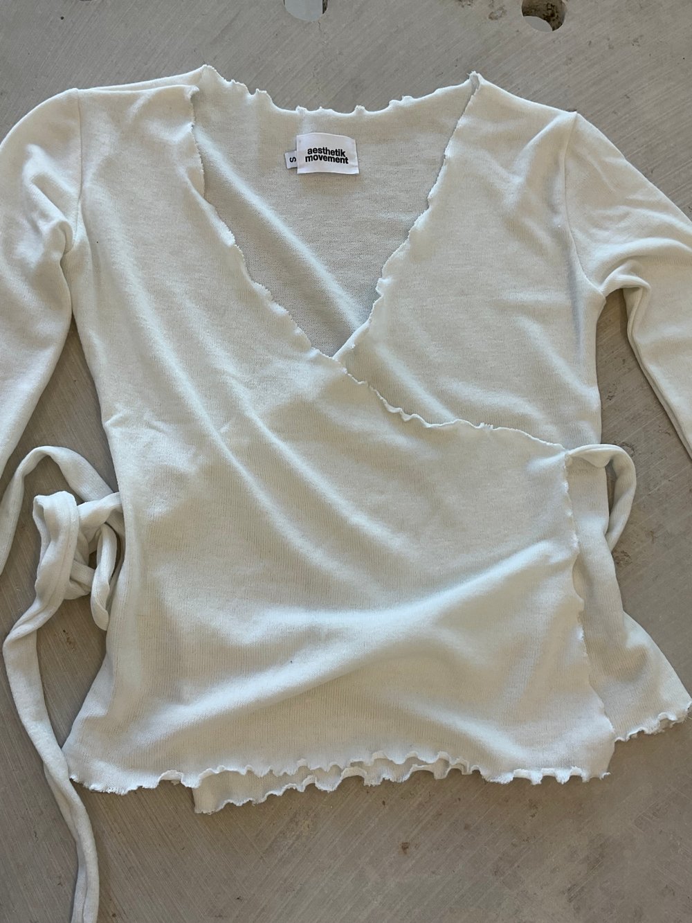 Wrap  Long sleeve top off white 