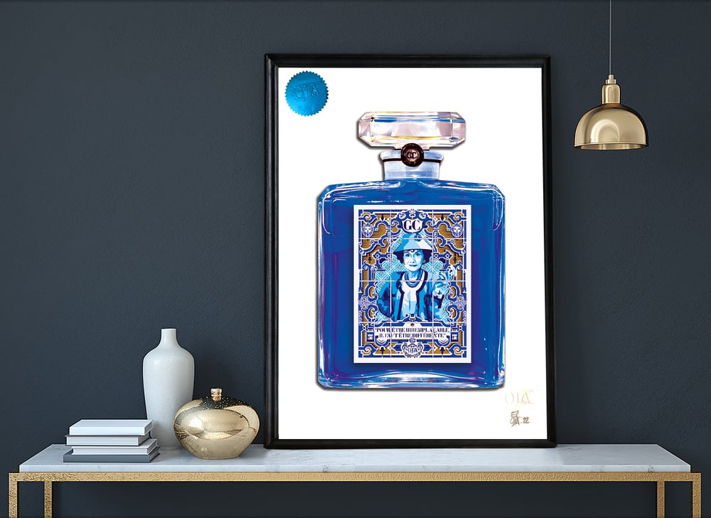 Gabrielle Chanel — Art print - Ex-voto parfum (Version bleu)