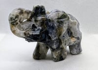 Moss Agate elephant 