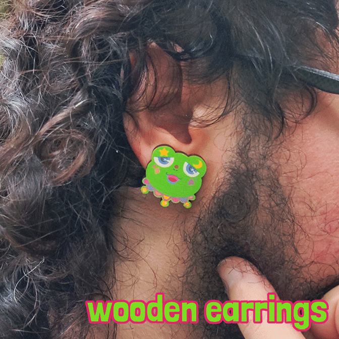 Frog clown (earrings/ boucle d'oreille) (NEW!)