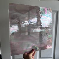 Image 1 of Armstrong Clear Wispy Light Pink Iridized 12"x12" 