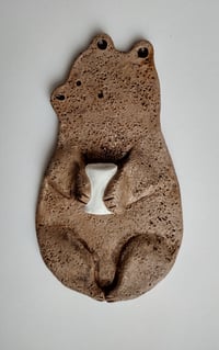 Image 1 of Bear and vase, sitting
