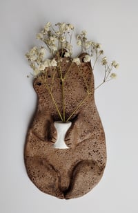 Image 2 of Bear and vase, sitting