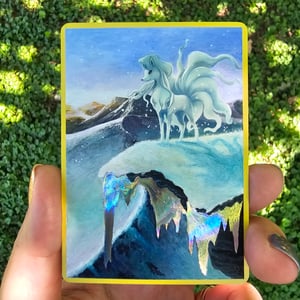 Image of Alolan Ninetales Hand-Painted Full Art Card