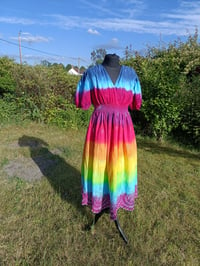 Image 1 of Size 12 rainbow dress 