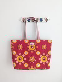 Image 1 of Tote Red Flower XL