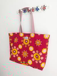 Image 3 of Tote Red Flower XL
