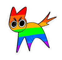 Image 2 of Angry Gay Cat Sticker