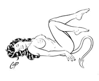 Image 1 of DEVIL GIRL ON HER BACK Original Art