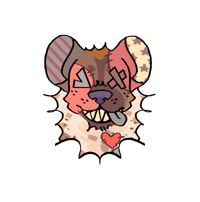 Image 1 of Patchwork Hyena - Sticker